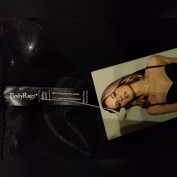 NWT - Body Rage Microfiber and Mesh Black Bustier Size Small - Picture 5 of 8